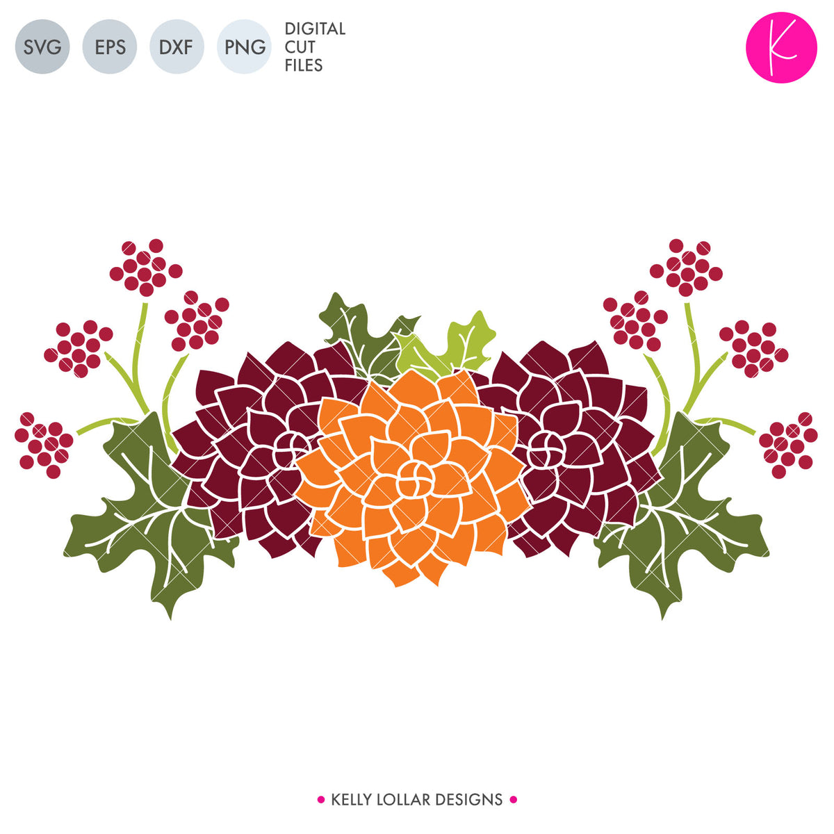 Fall Flowers SVG File | Kelly Lollar Designs - Ophiebug