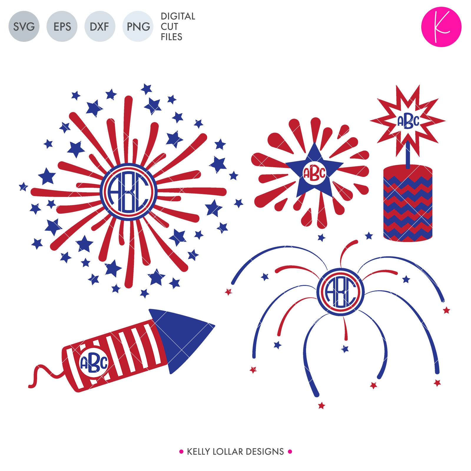 Download Firework Monogram Svg Files Kelly Lollar Designs