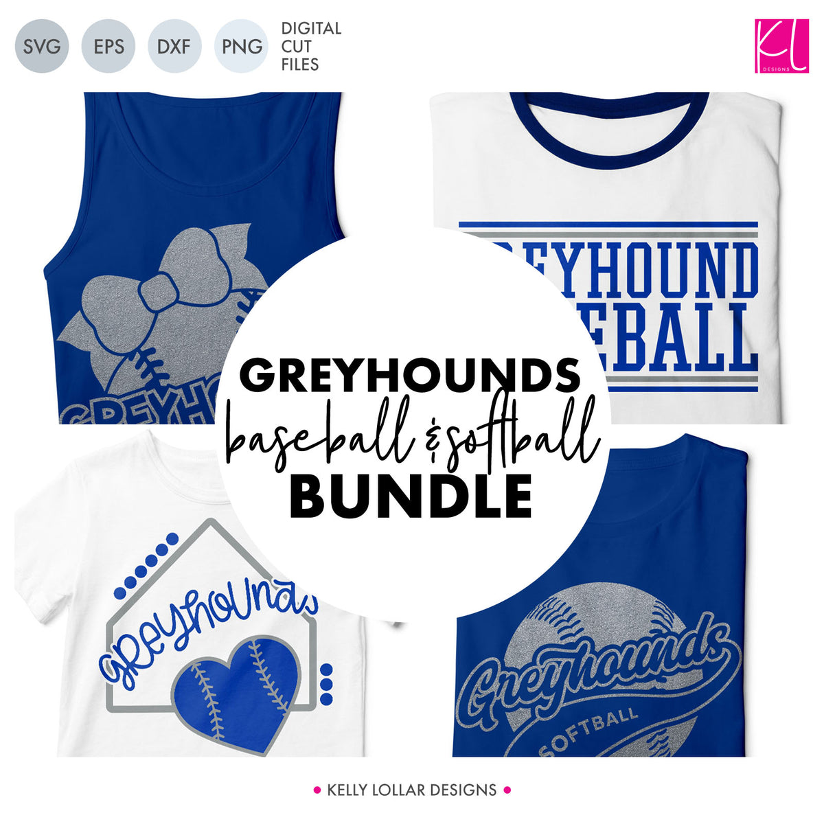 Download Greyhounds Baseball & Softball Bundle | SVG DXF EPS PNG Cut Files - Kelly Lollar Designs