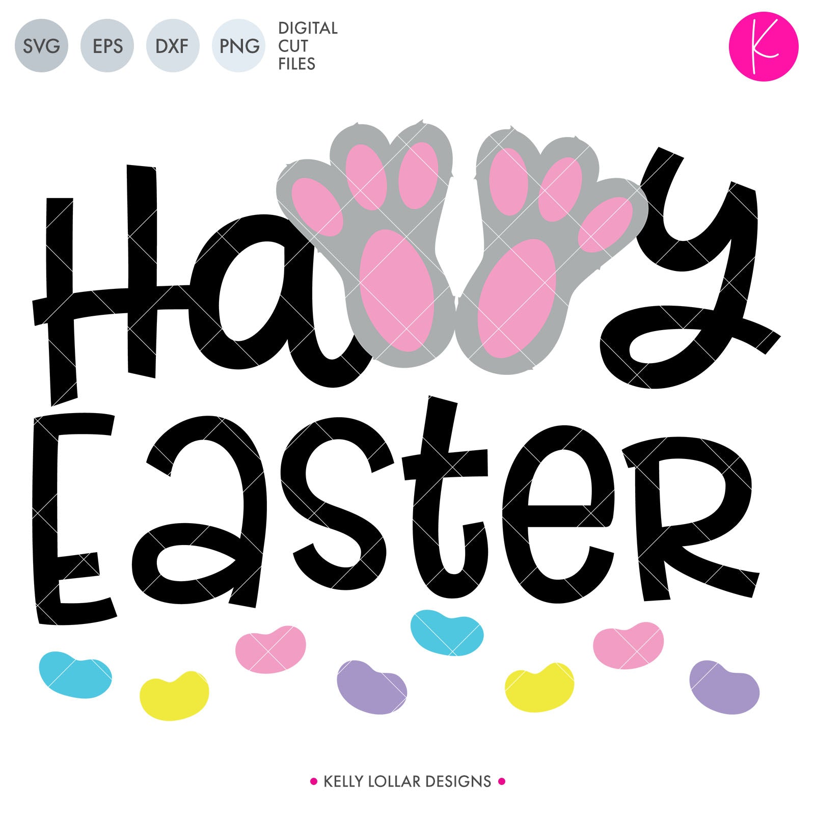 Bunny Feet & Ears Frame SVG file - SVG Designs