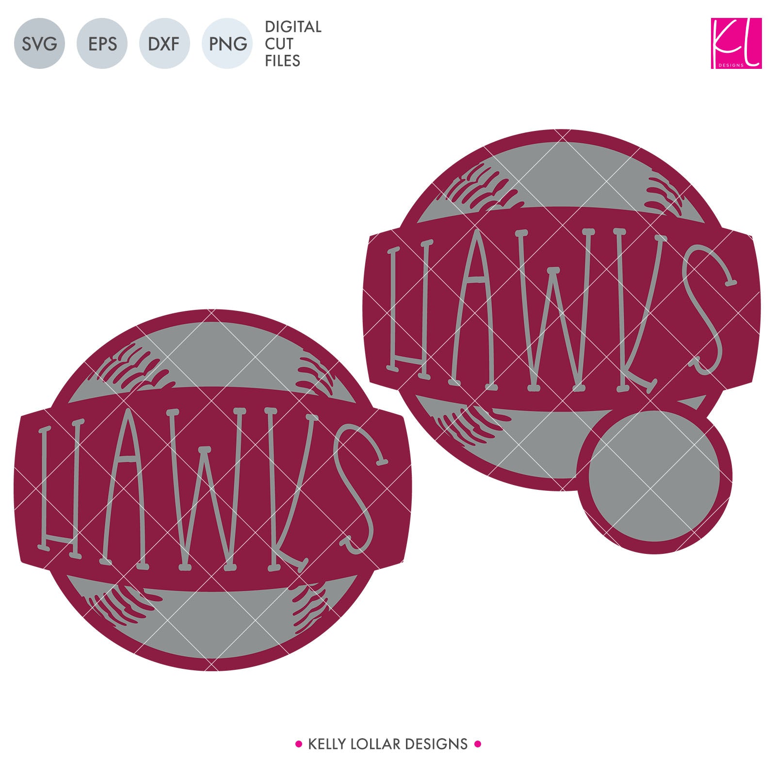 Download Hawks Baseball & Softball Bundle | SVG DXF EPS PNG Cut Files - Kelly Lollar Designs