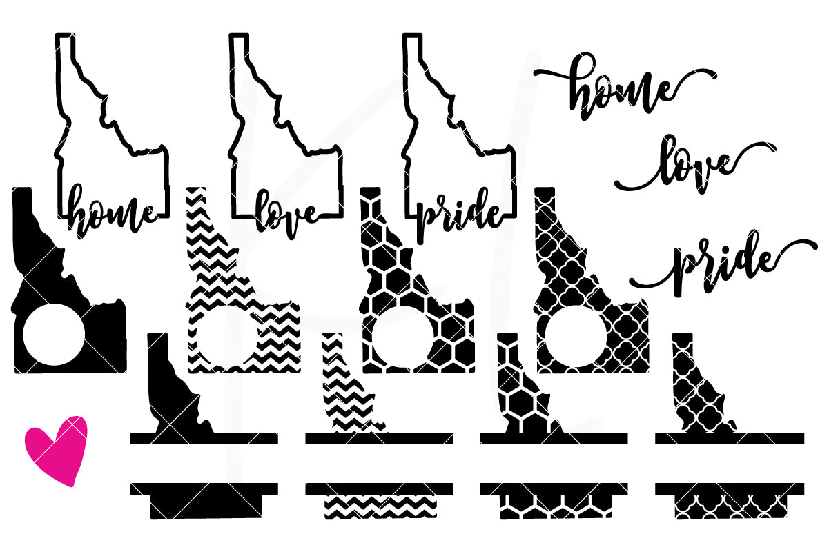 Idaho State Bundle Svg Dxf Eps Png Cut Files Kelly Lollar Designs