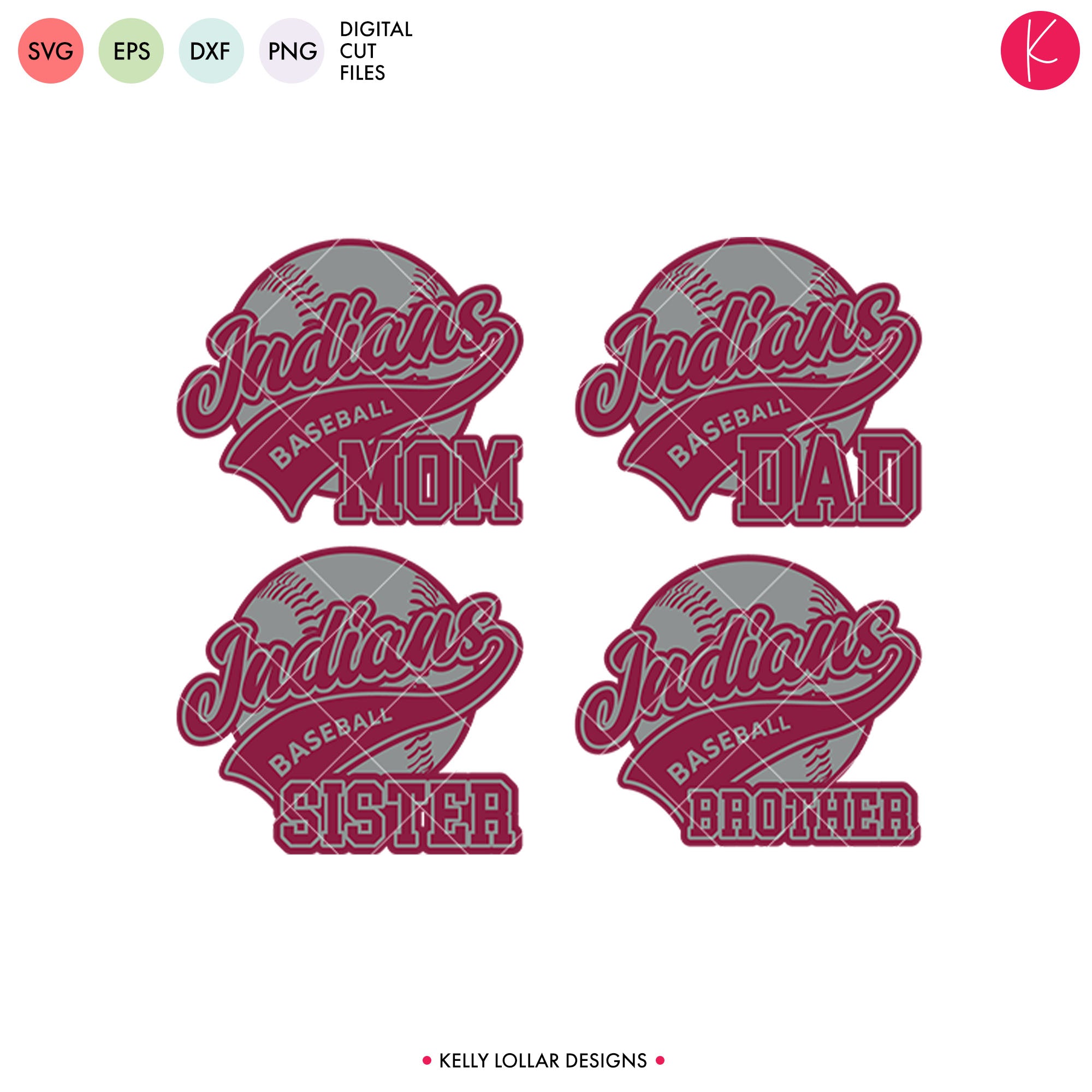 Download Indians Baseball & Softball Bundle | SVG DXF EPS PNG Cut ...