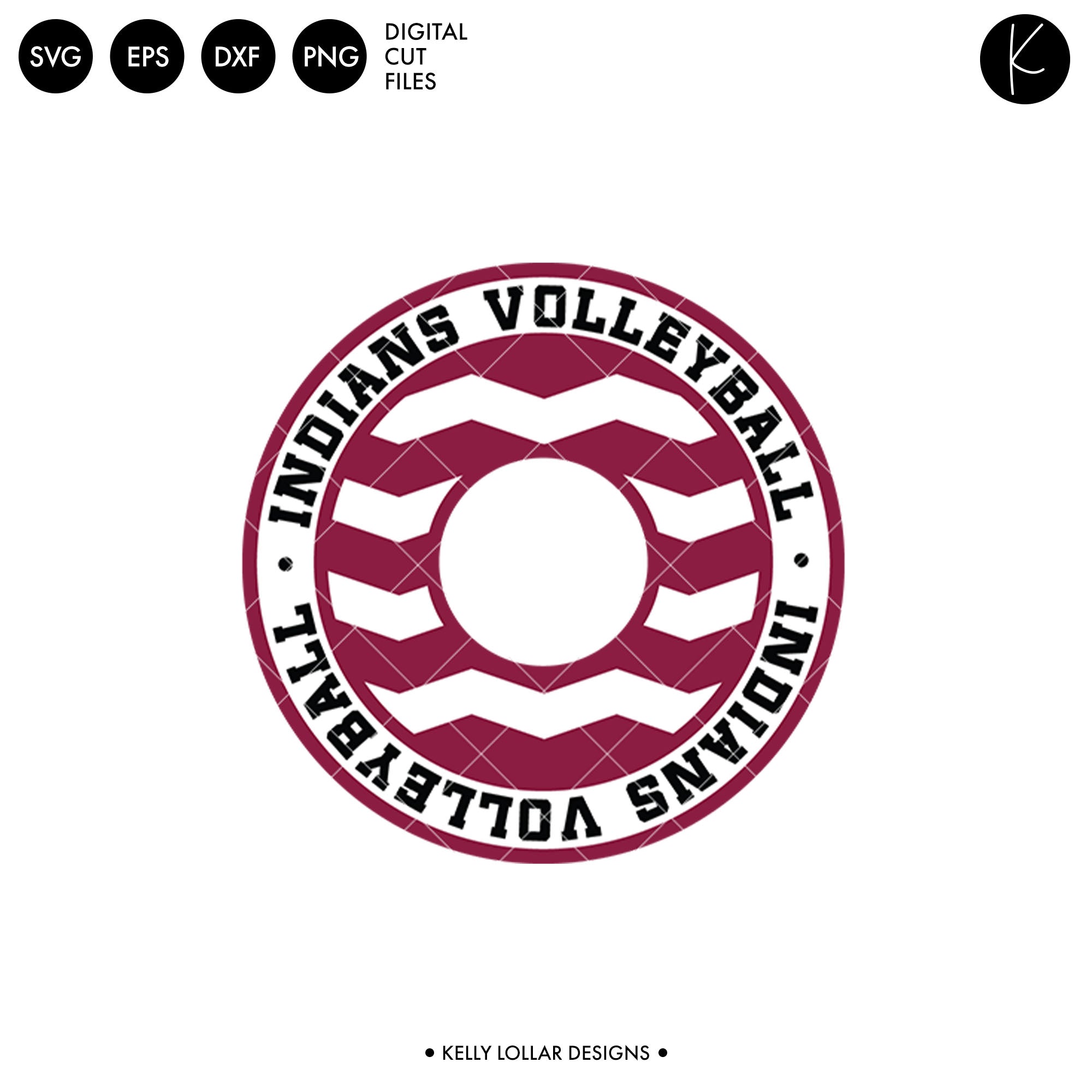 Download Indians Volleyball Bundle Svg Dxf Eps Png Cut Files Kelly Lollar Designs