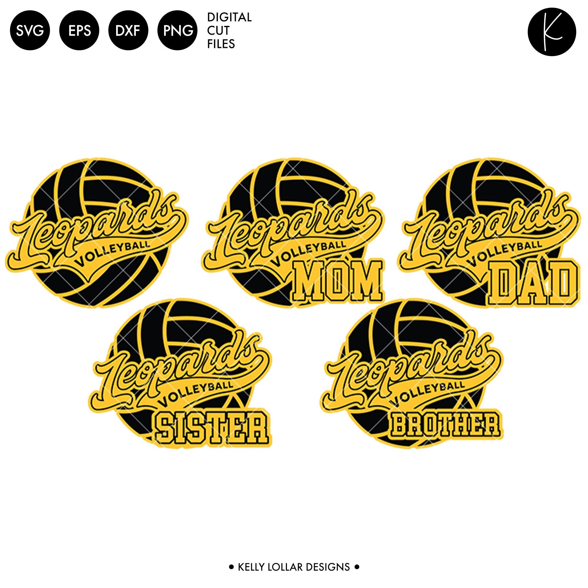 Download Leopards Volleyball Bundle Svg Dxf Eps Png Cut Files Kelly Lollar Designs