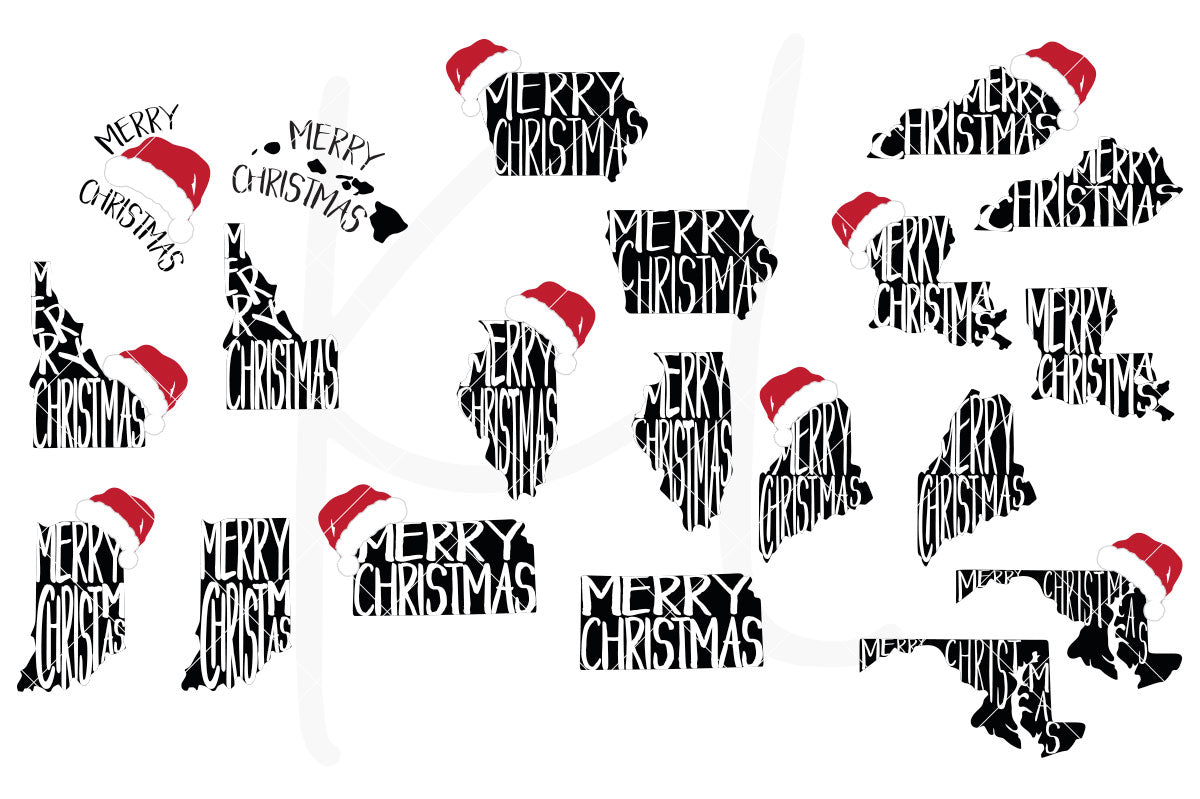 Download United States Merry Christmas Svg Bundle Kelly Lollar Designs