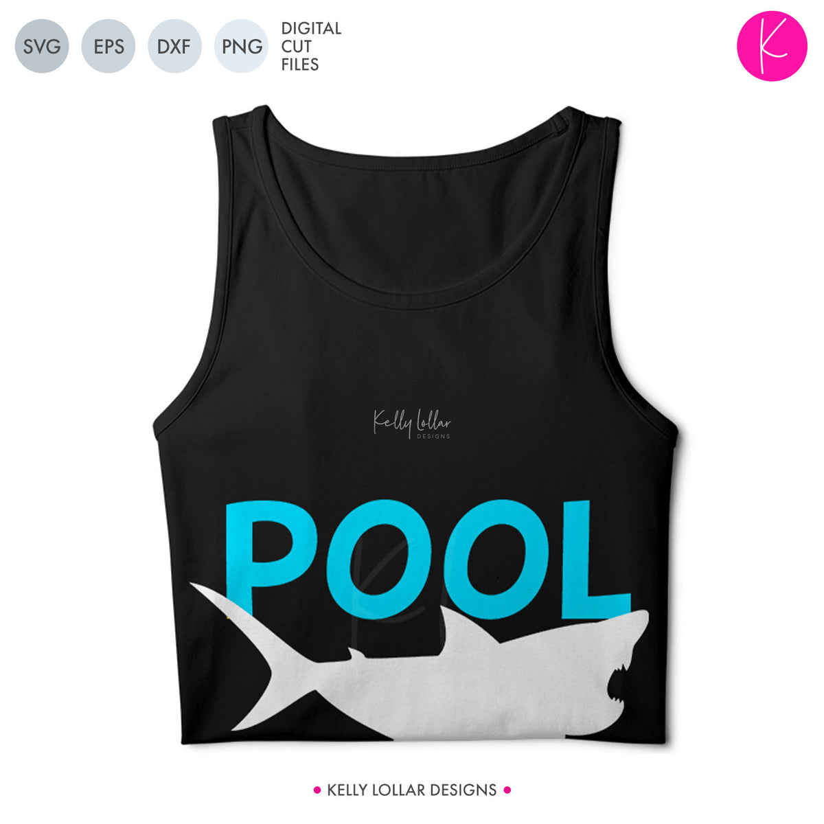 Download Pool Shark Summer SVG File | Kelly Lollar Designs