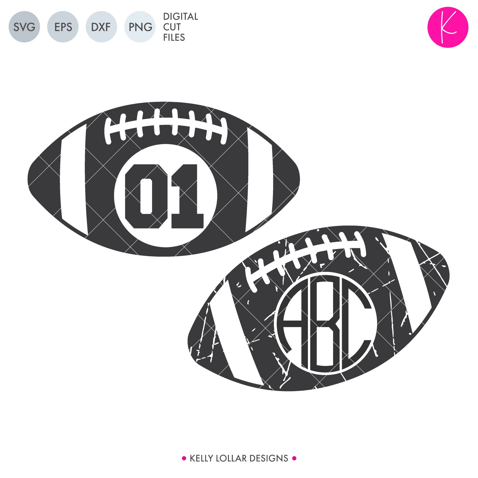 Download Football Monogram SVG Files | Kelly Lollar Designs