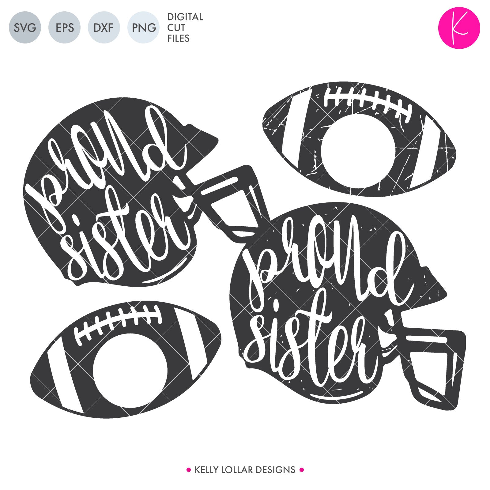 Proud Family Football Helmets Svg Dxf Eps Png Cut Files Kelly Lollar Designs