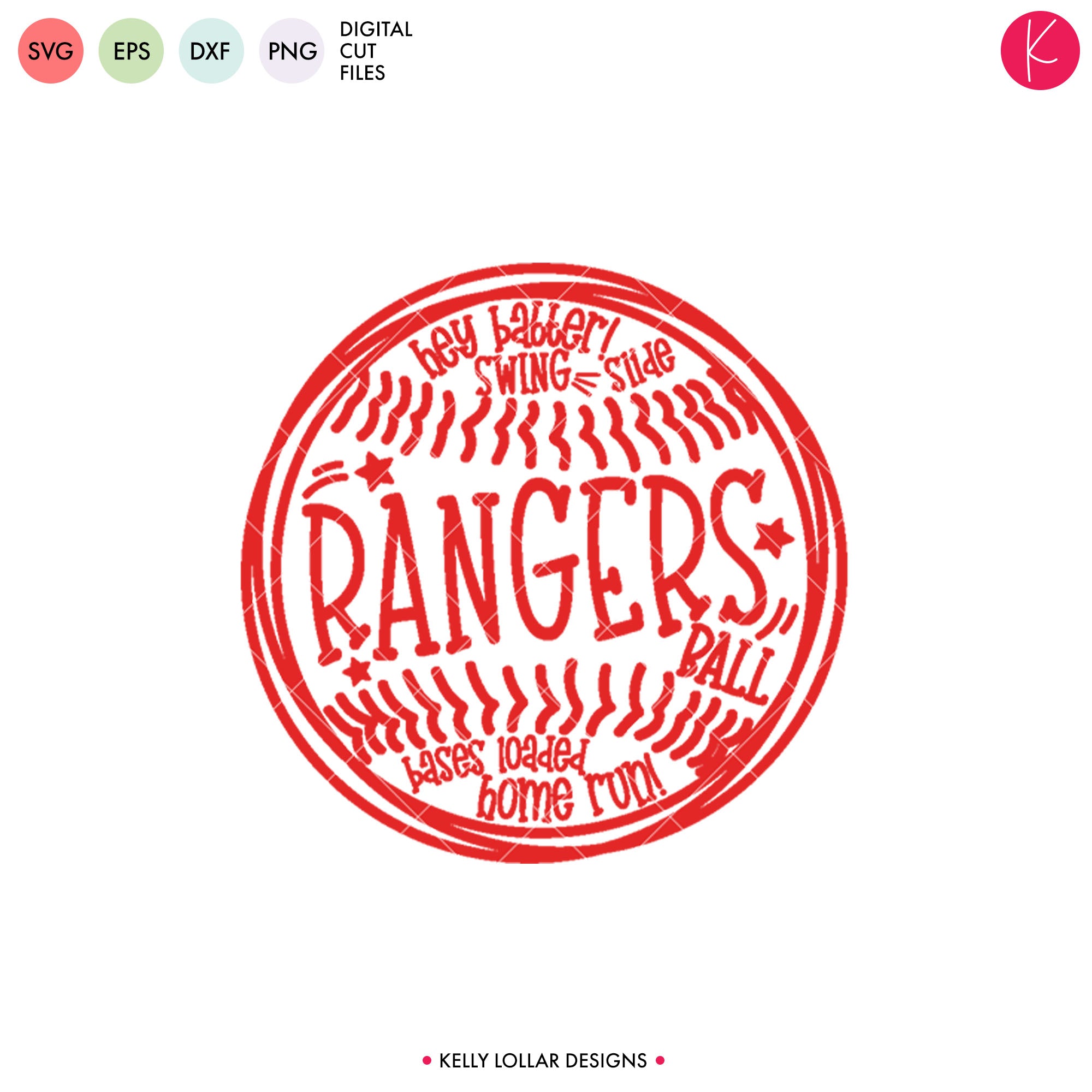 Download Rangers Baseball Softball Bundle Svg Dxf Eps Png Cut Files Kelly Lollar Designs