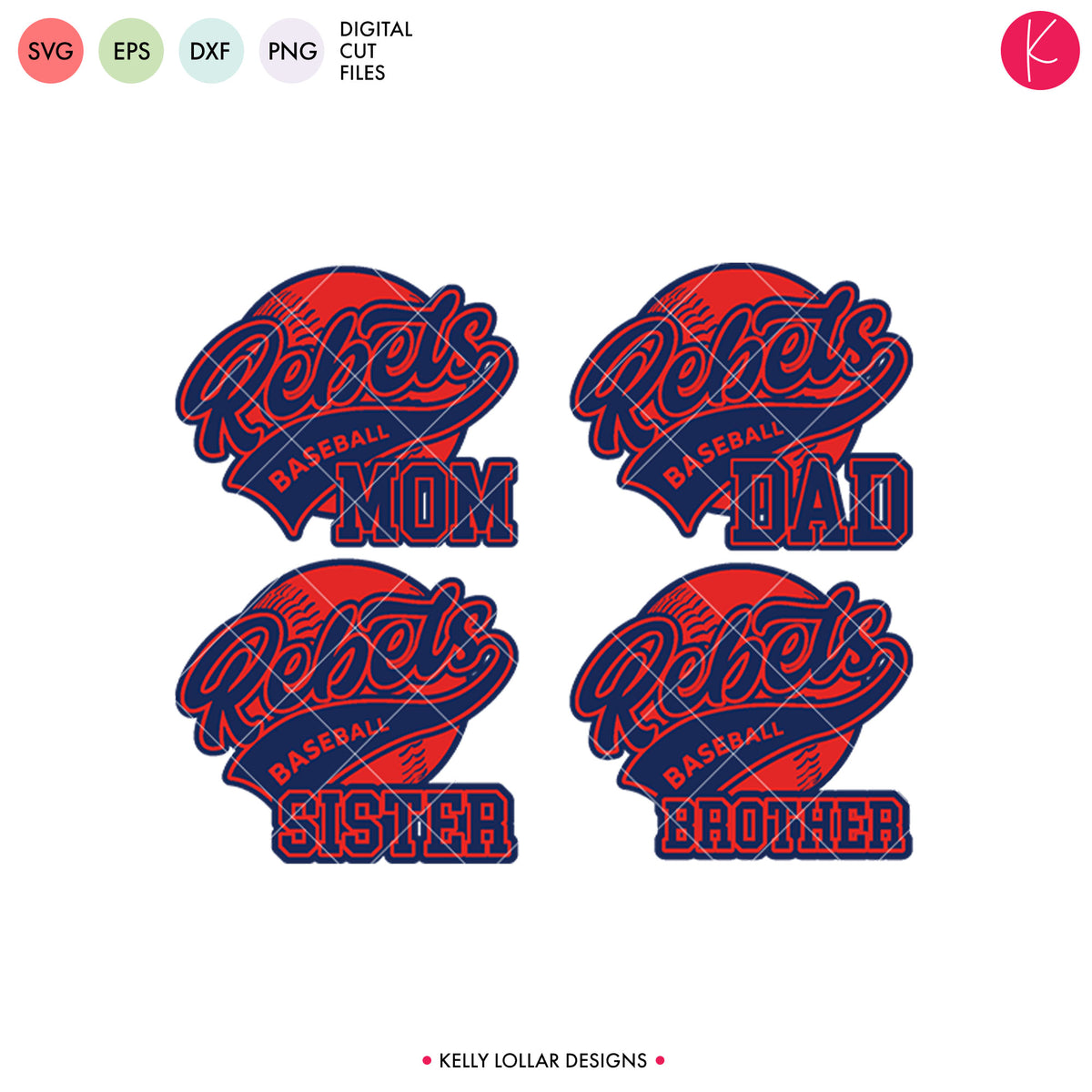 Download Rebels Baseball & Softball Bundle | SVG DXF EPS PNG Cut ...