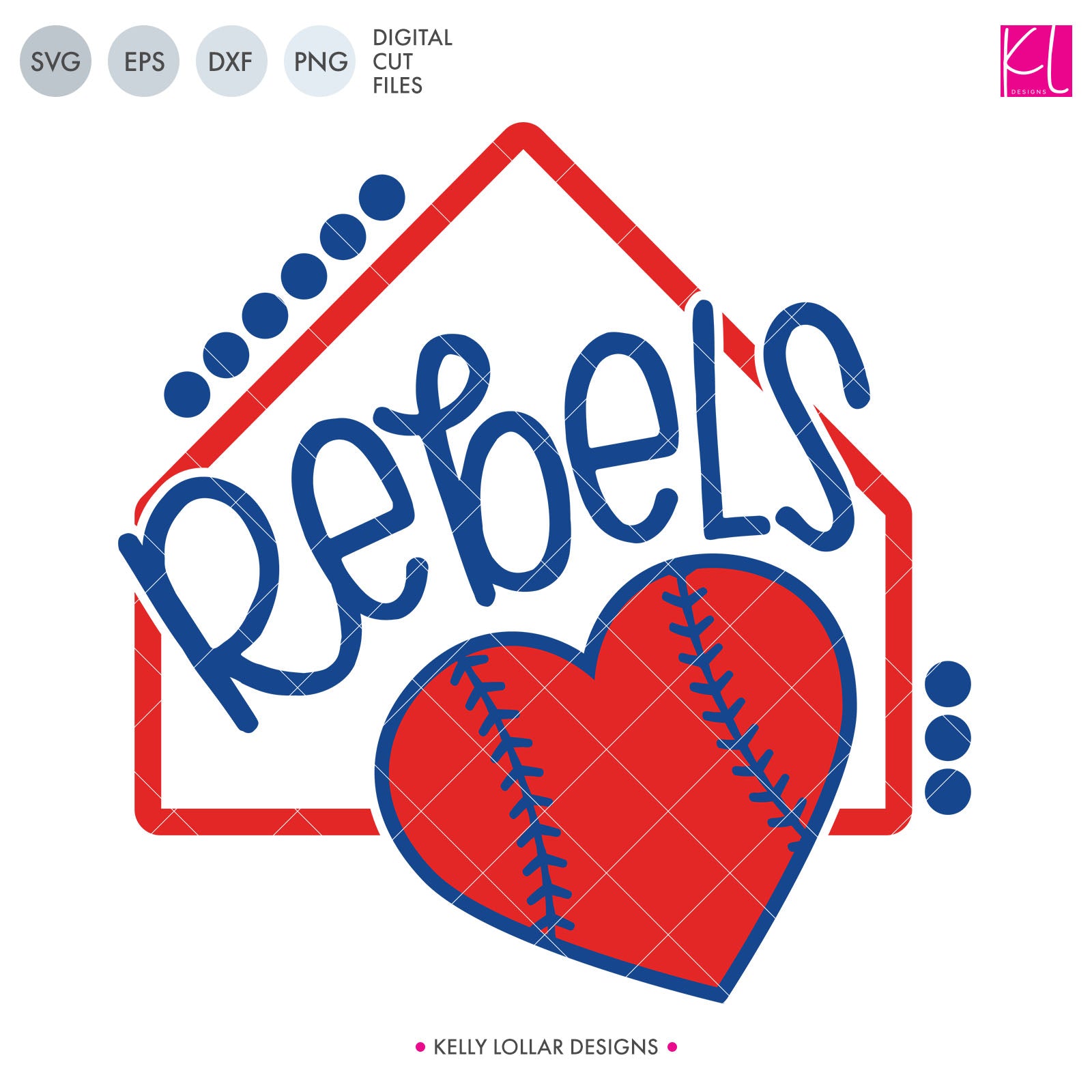 Download Rebels Baseball & Softball Bundle | SVG DXF EPS PNG Cut Files - Kelly Lollar Designs