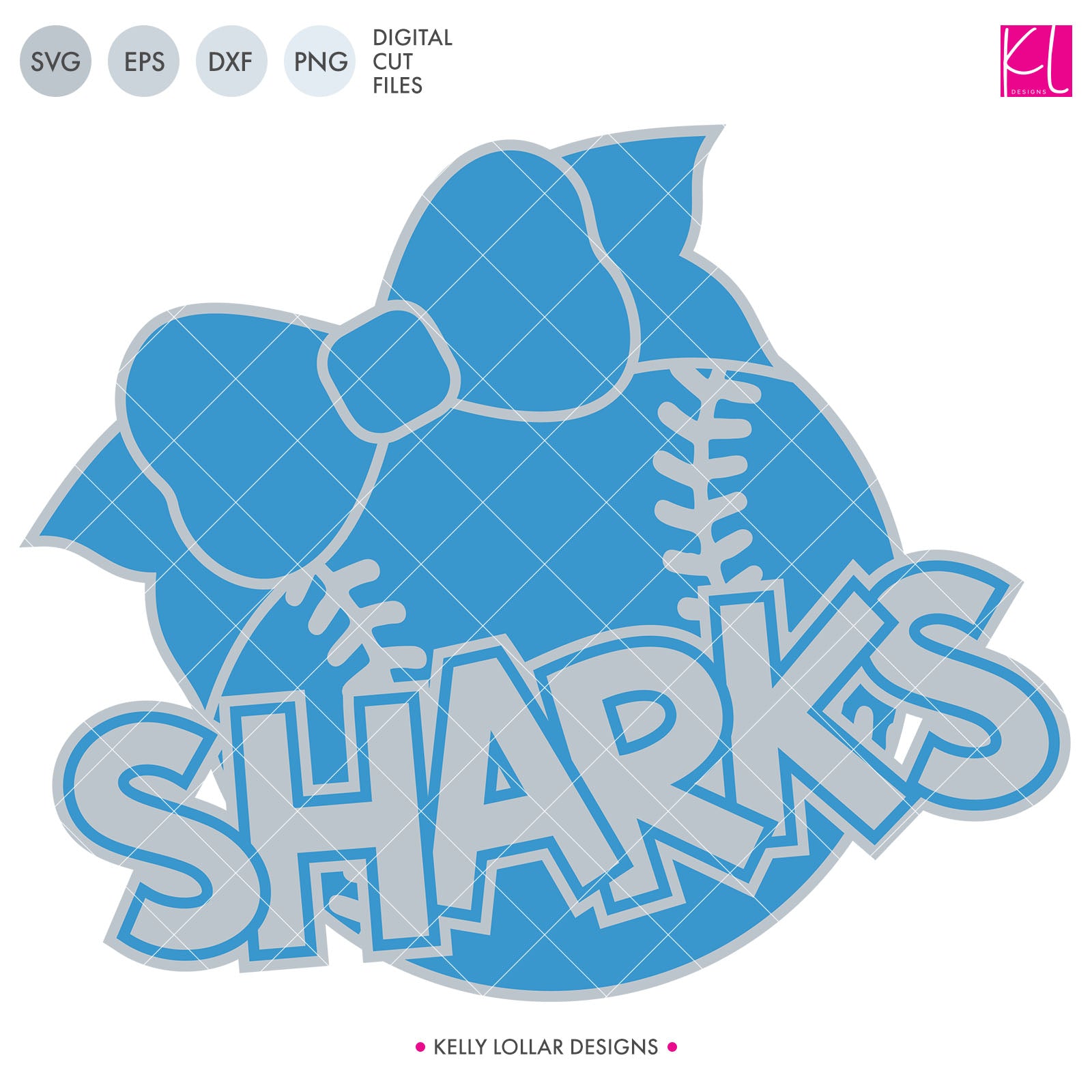 Sharks Baseball Softball Bundle Svg Dxf Eps Png Cut Files Kelly Lollar Designs
