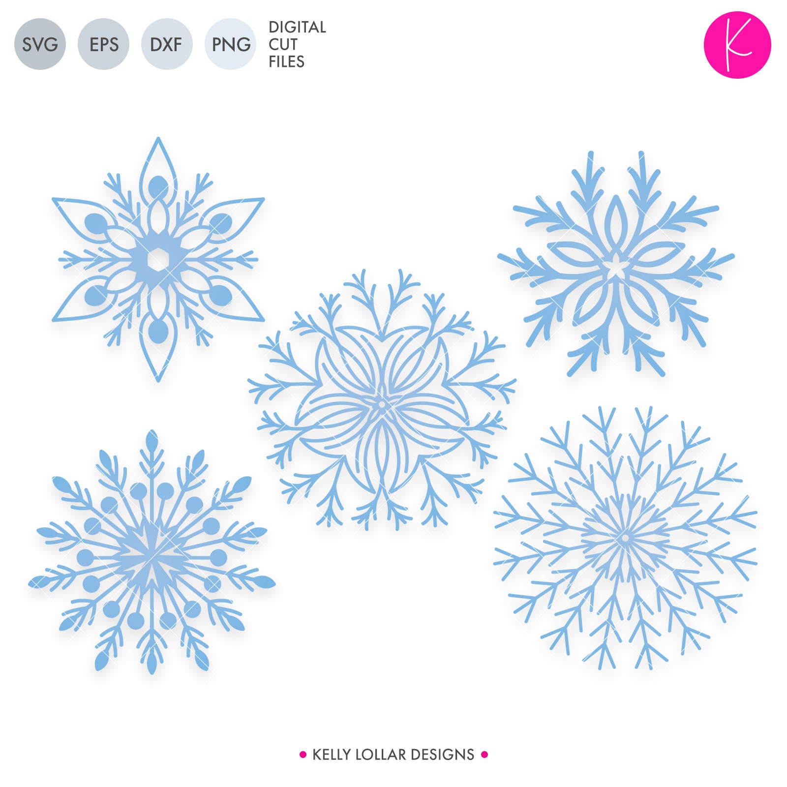 Snowflakes Svg Pack Kelly Lollar Designs