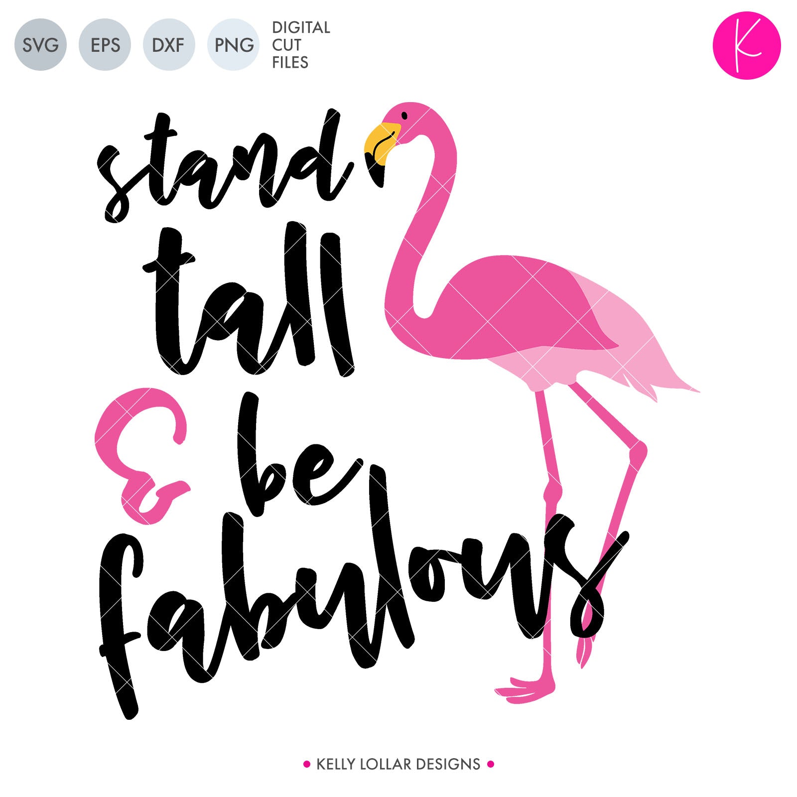 Download Art Collectibles Clip Art Girly Svg Cut Files Feminine F Stand Tall And Be Fabulous Glam Cricut Explore Silhouette Cameo 3 Pink Flamingo Png T Shirt Mug Design