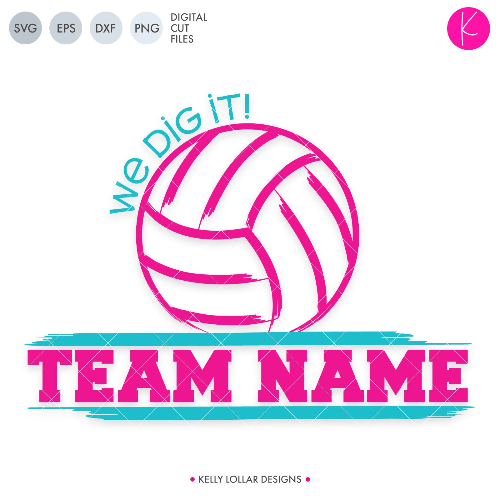 Download Volleyball SVG DXF EPS PNG Files | Kelly Lollar Designs