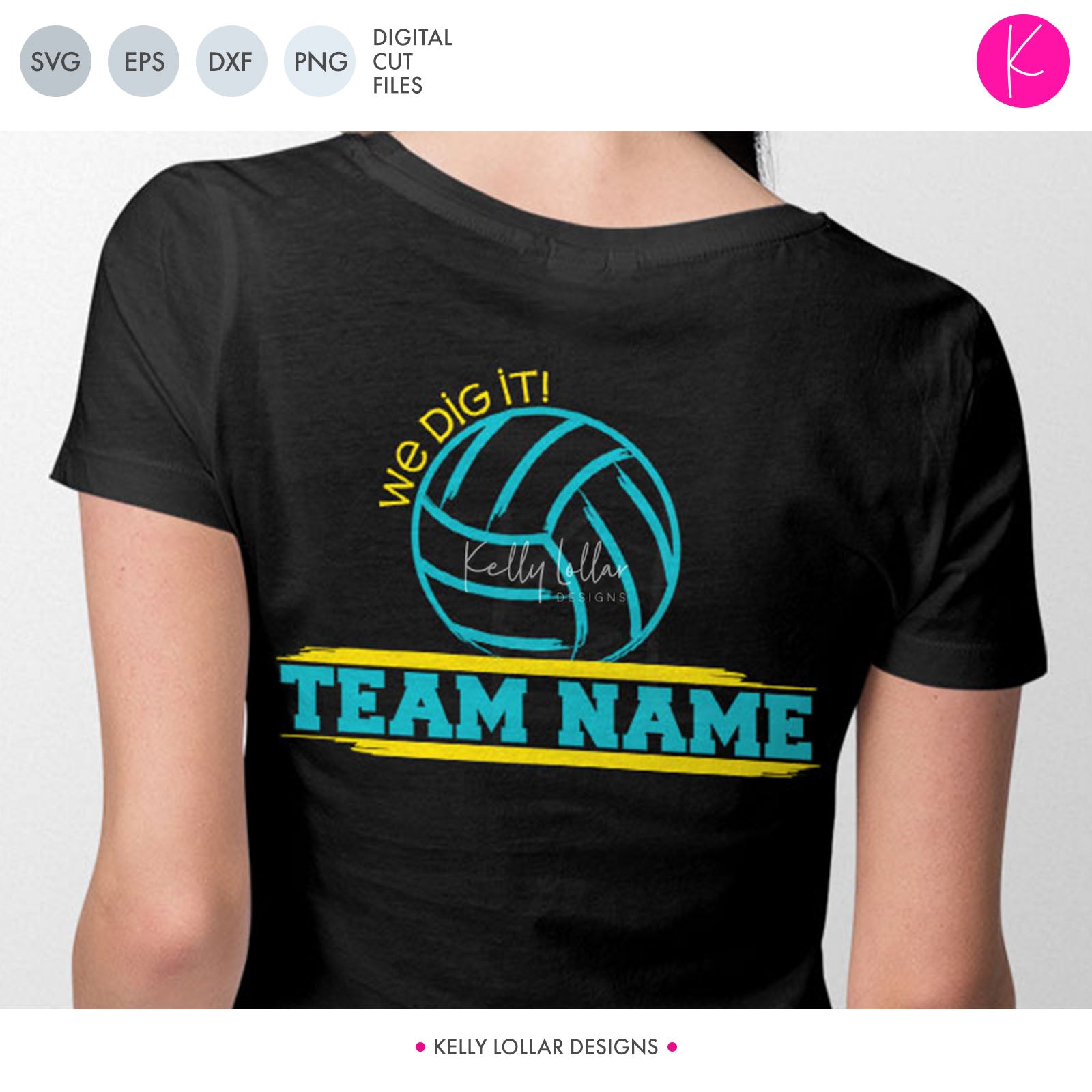 Volleyball Team Shirt SVG File | Kelly Lollar Designs