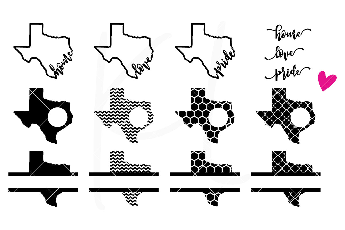 Download Texas State Bundle | SVG DXF EPS PNG Cut Files - Kelly ...