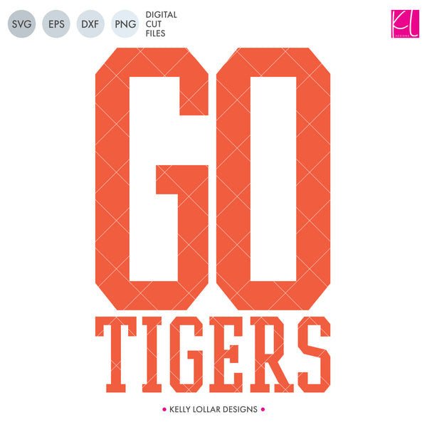 Tigers Mascot Bundle | SVG DXF EPS PNG Cut Files - Kelly Lollar Designs