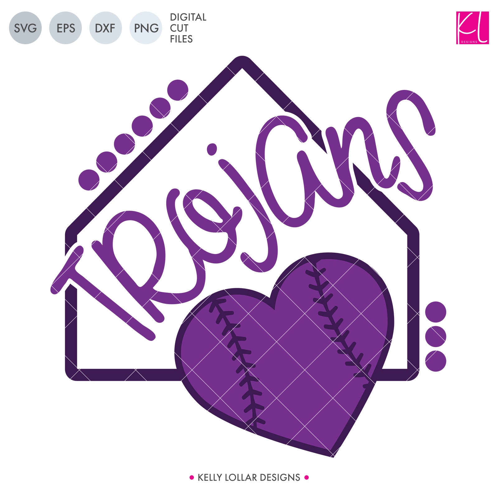 Download Trojans Baseball & Softball Bundle | SVG DXF EPS PNG Cut Files - Kelly Lollar Designs