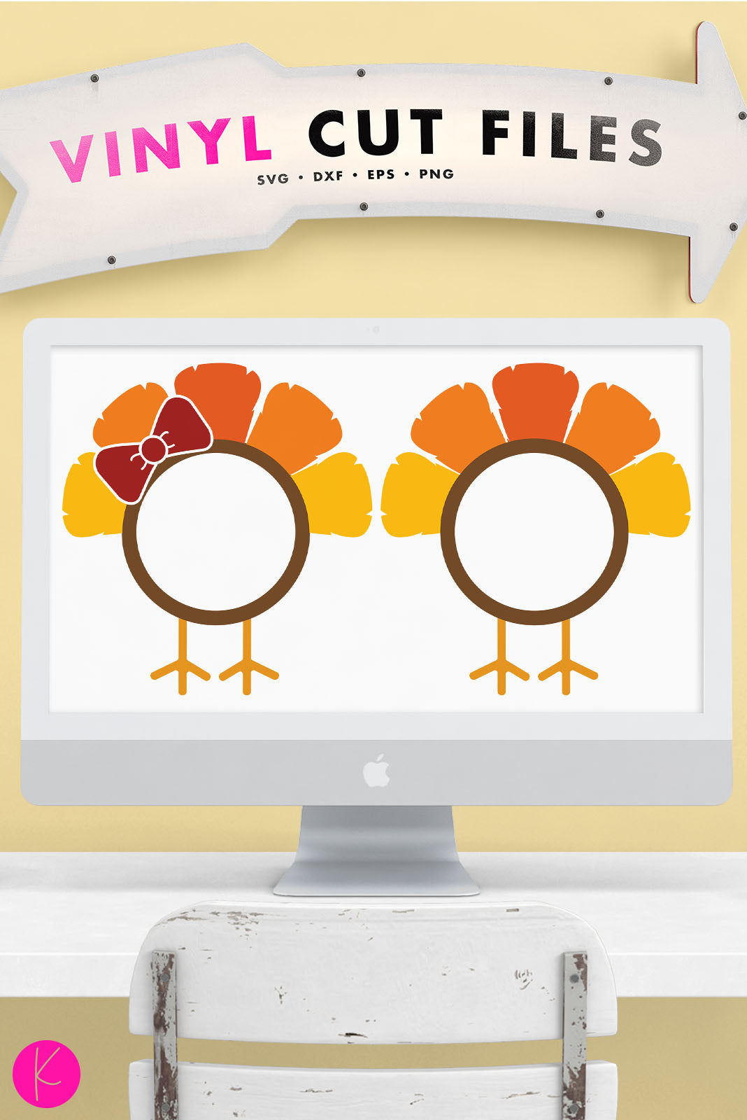 Download Turkey Monogram Svg File Kelly Lollar Designs