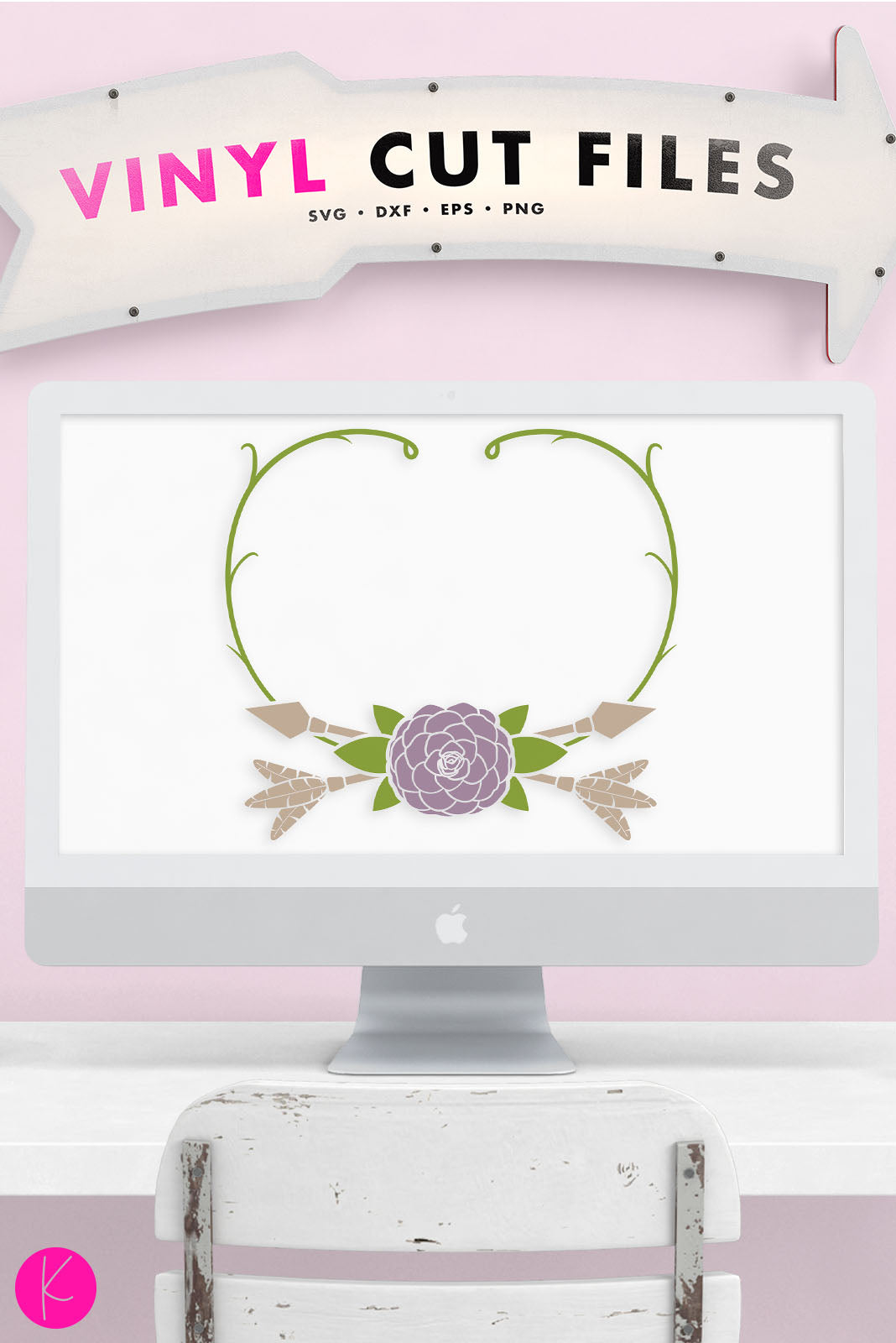Download Flower And Vine Monogram Frame Svg Files Kelly Lollar Designs