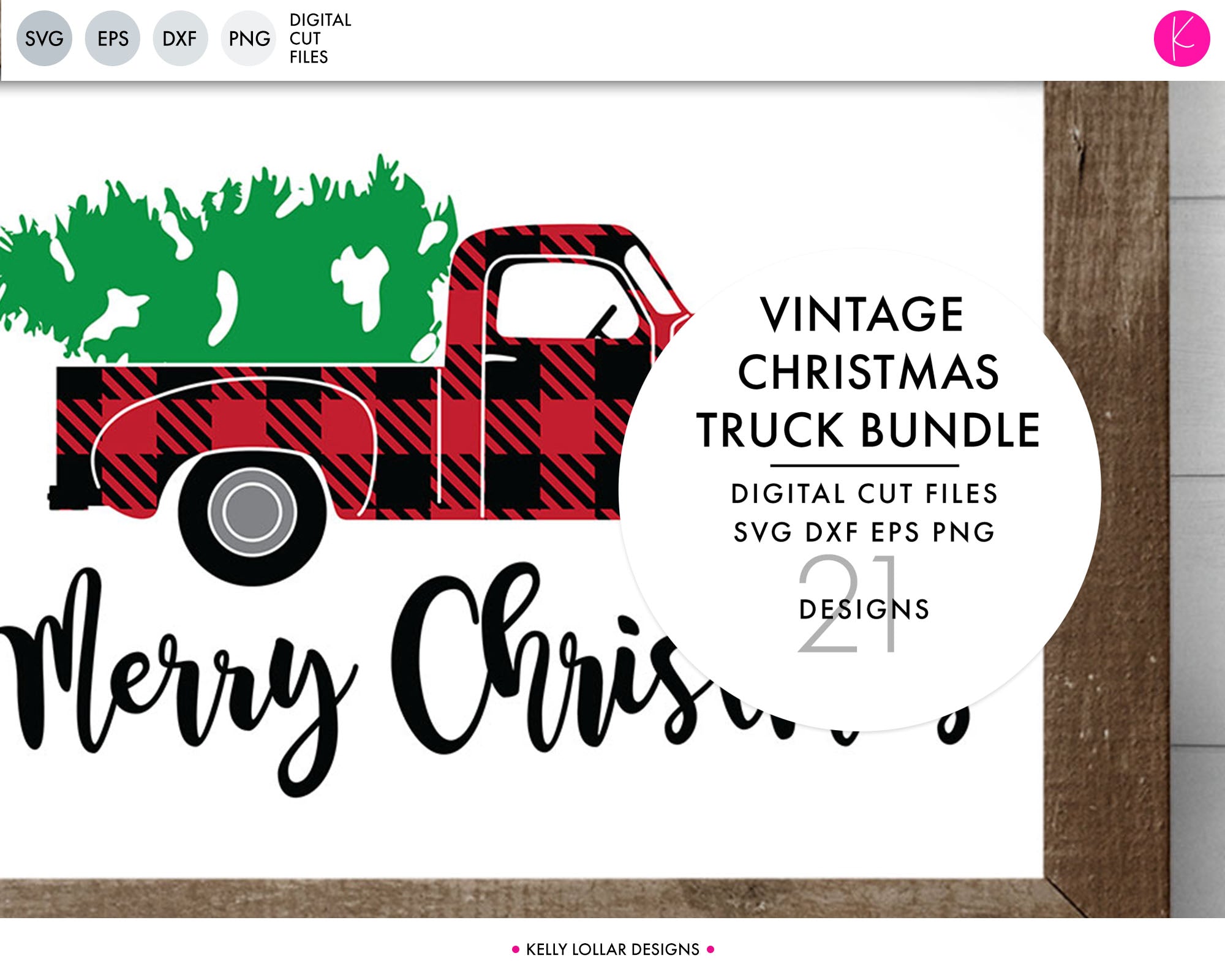 Download Christmas Truck SVG Files | Kelly Lollar Designs