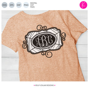 Spider Wed Oval Monogram Svg Cut Files Kelly Lollar Designs