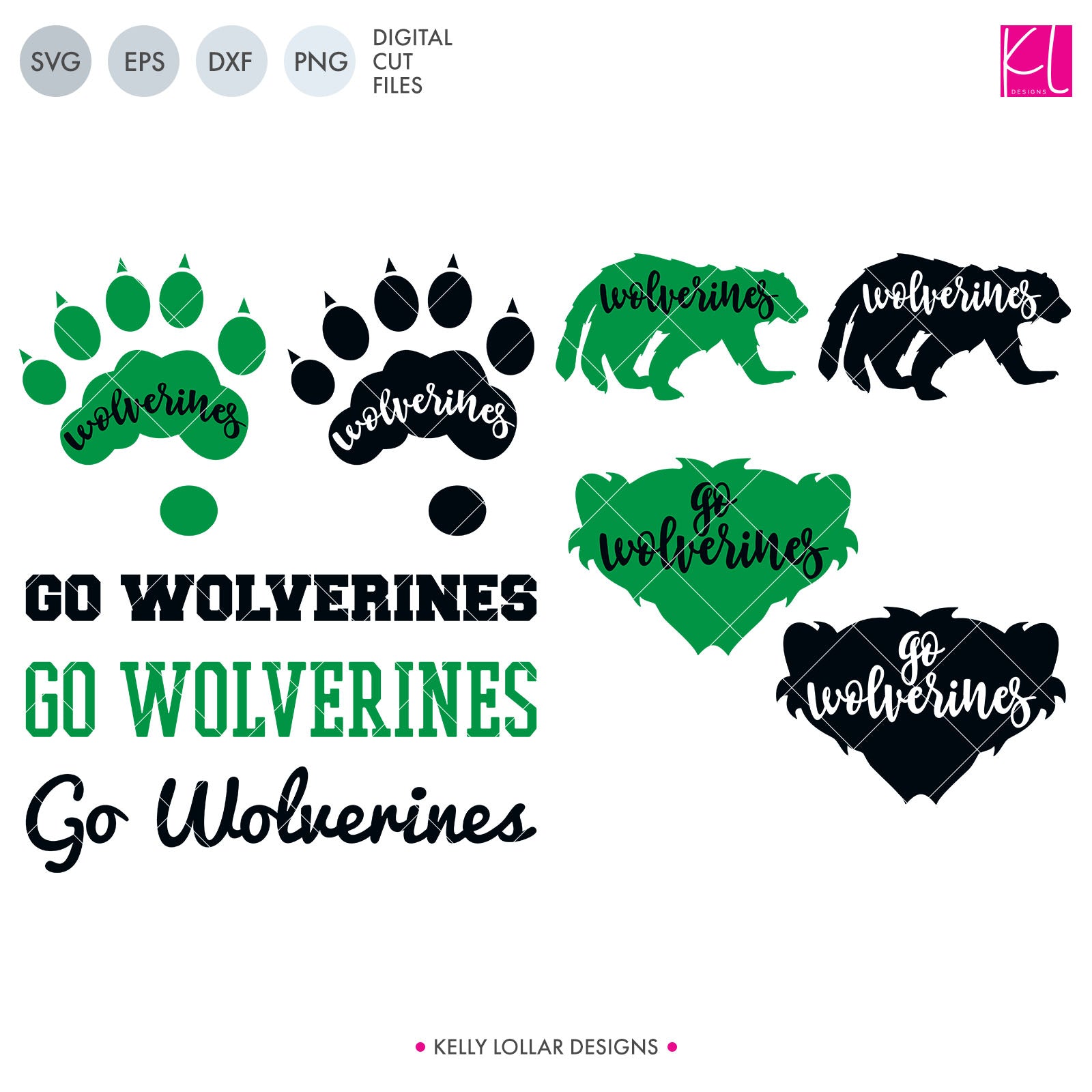 Download Wolverines Mascot Bundle Svg Dxf Eps Png Cut Files Kelly Lollar Designs