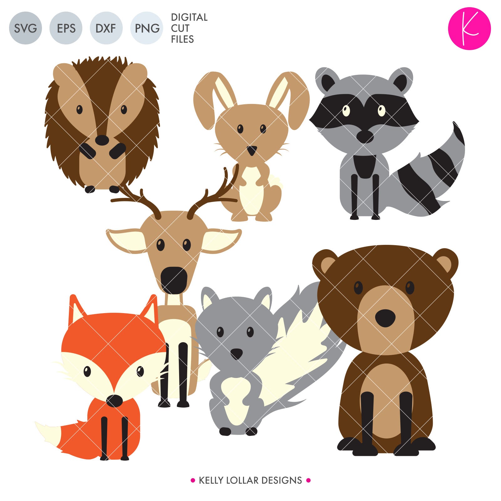 Download Woodland Animals SVG Pack | Kelly Lollar Designs
