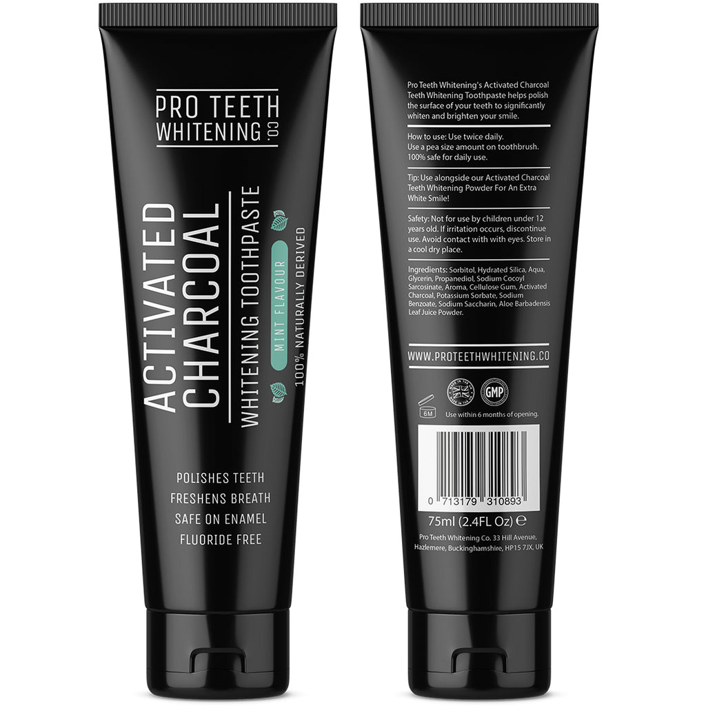 Activated Charcoal Whitening Toothpaste Mint Flavour, 100% ...