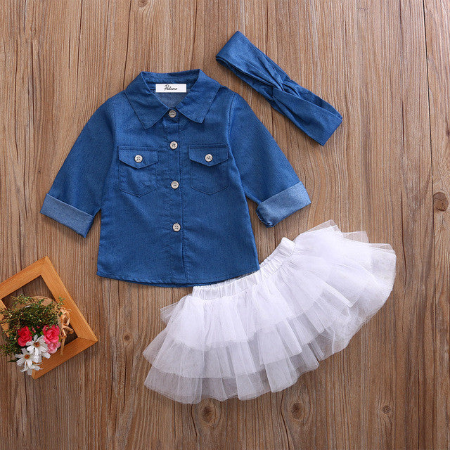 denim shirt with tutu