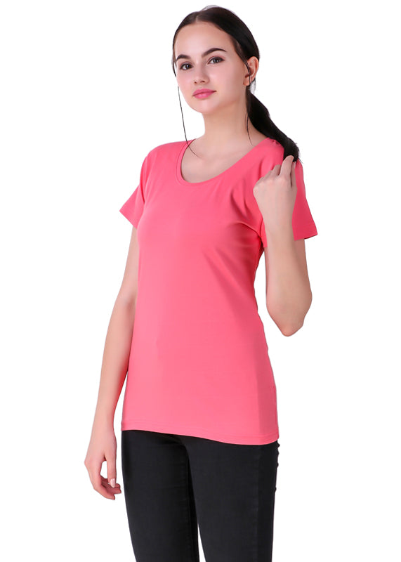 plain pink t shirt women