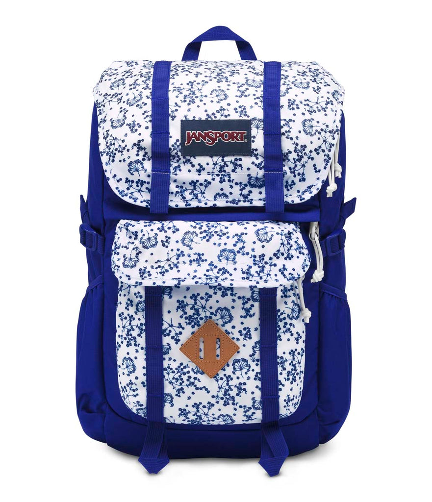 white field floral jansport backpack