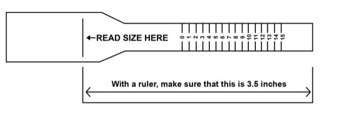 Ring Size Chart - measures length around finger