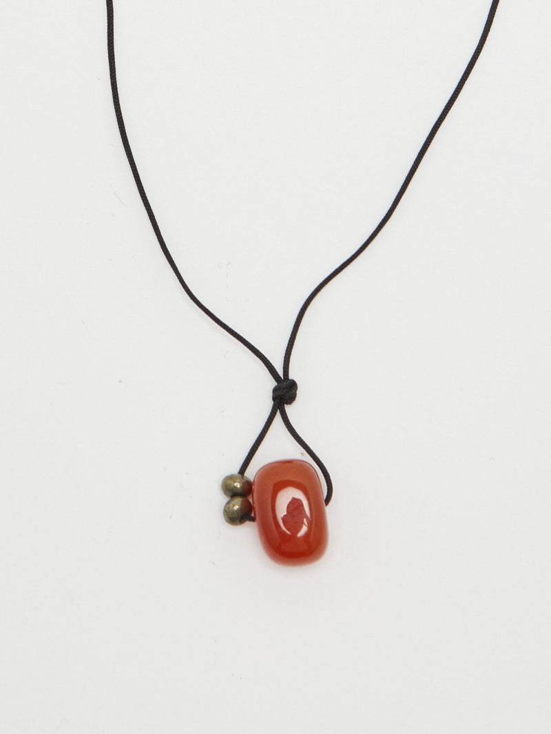 Red Agate Drop Necklace necklace flat lay close up