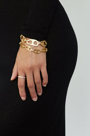 Small Gold Tab Bracelet - rollover