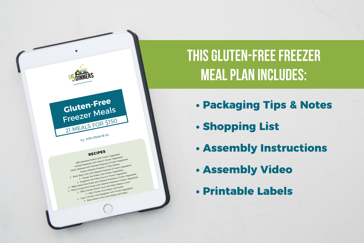 Gluten-Free Freezer Meals: DIGITAL & PRINTED PDF + BAG HOLDERS - Erin Chase  Store