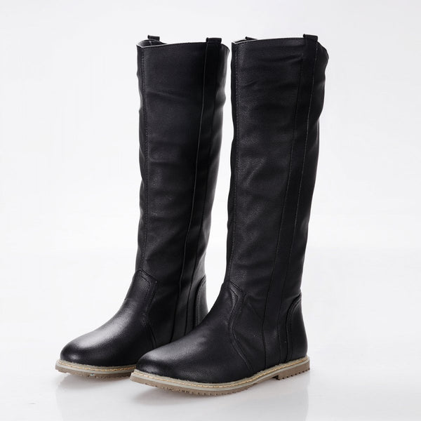 size 34-43 2016 New fashion women boots flat boots knee boots women bl ...