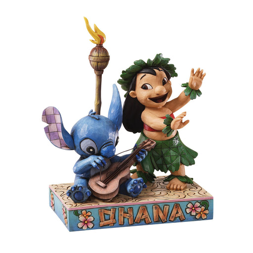 Angel and Stitch Mistletoe Disney Traditions Figurine