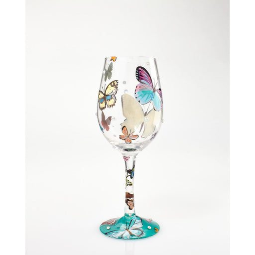 Wine Glass Pretty As A Peacock — Enesco Gift Shop