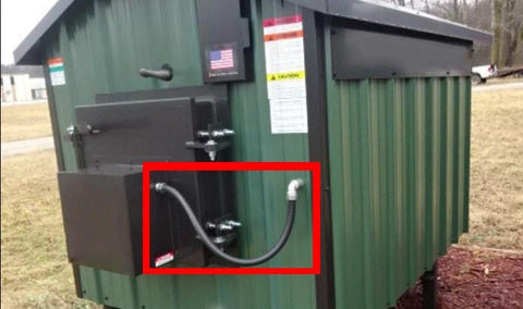 Door Wire Conduct of an Outdoor Wood Boiler