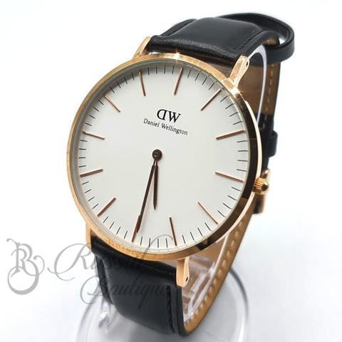 Dw Classic Leather Watch | Black Watch