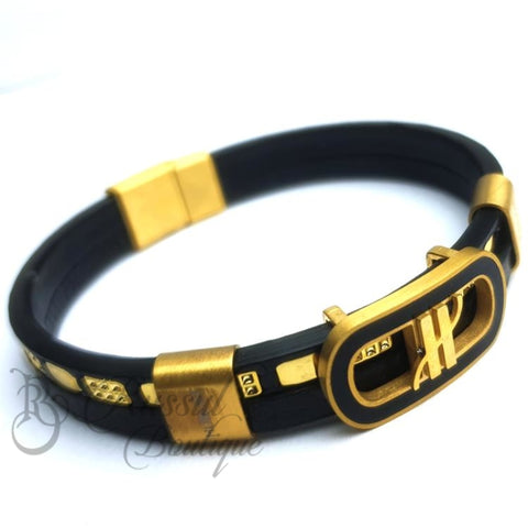 Hbl Classic Leather Bracelet | Gold