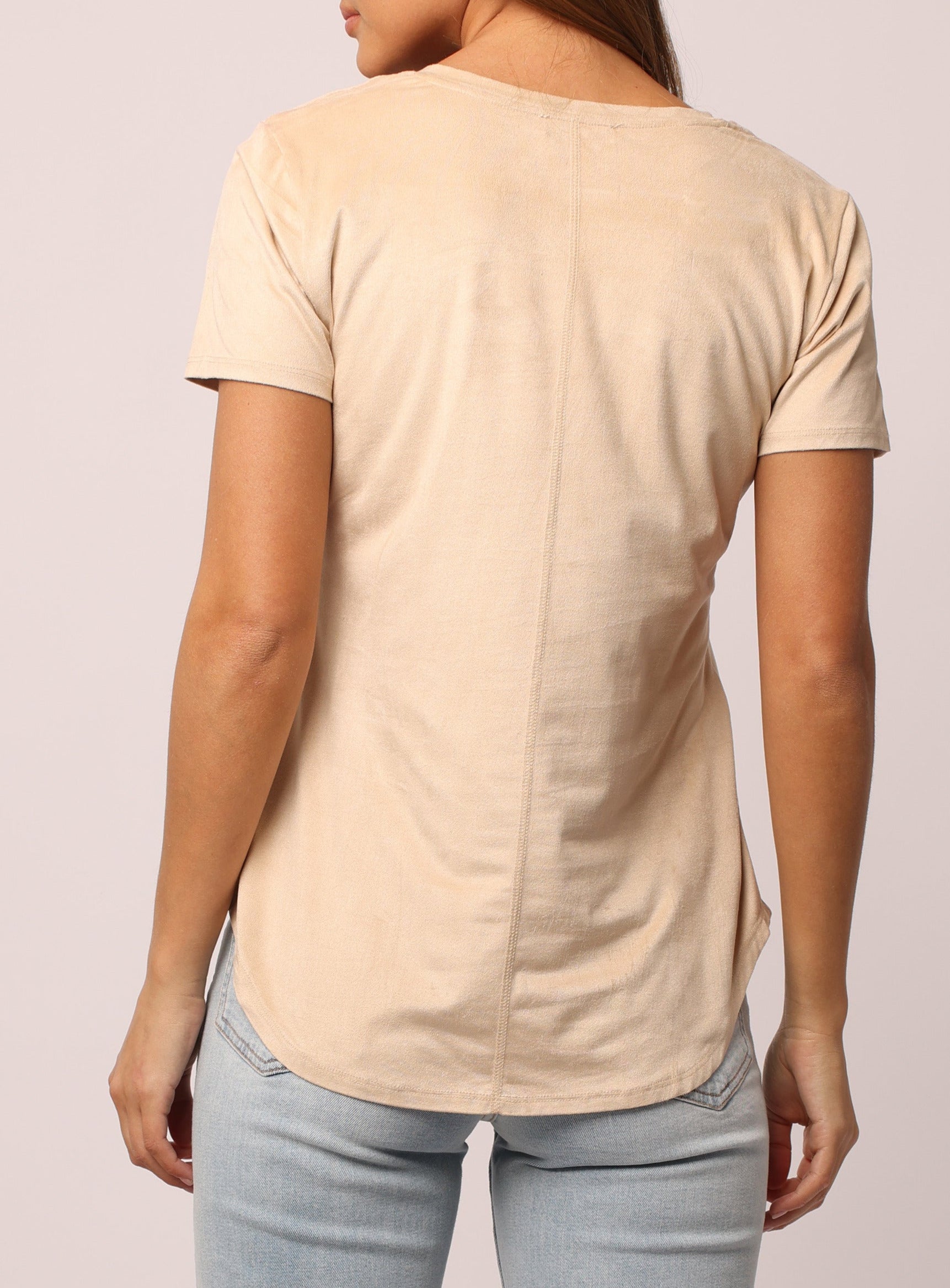 PHOENIX VNECK POCKET TEE MOCHA