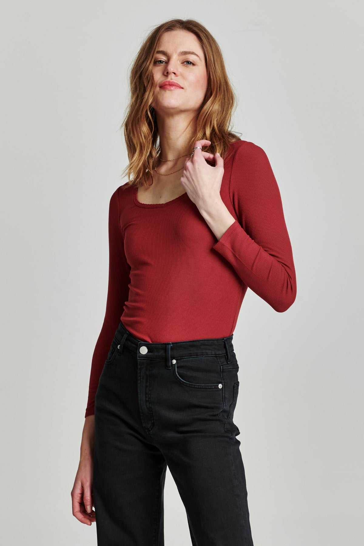 Honor Sweetheart Neck Knit