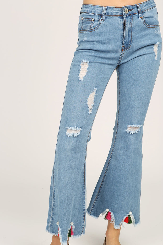 Tassel Flare Denim