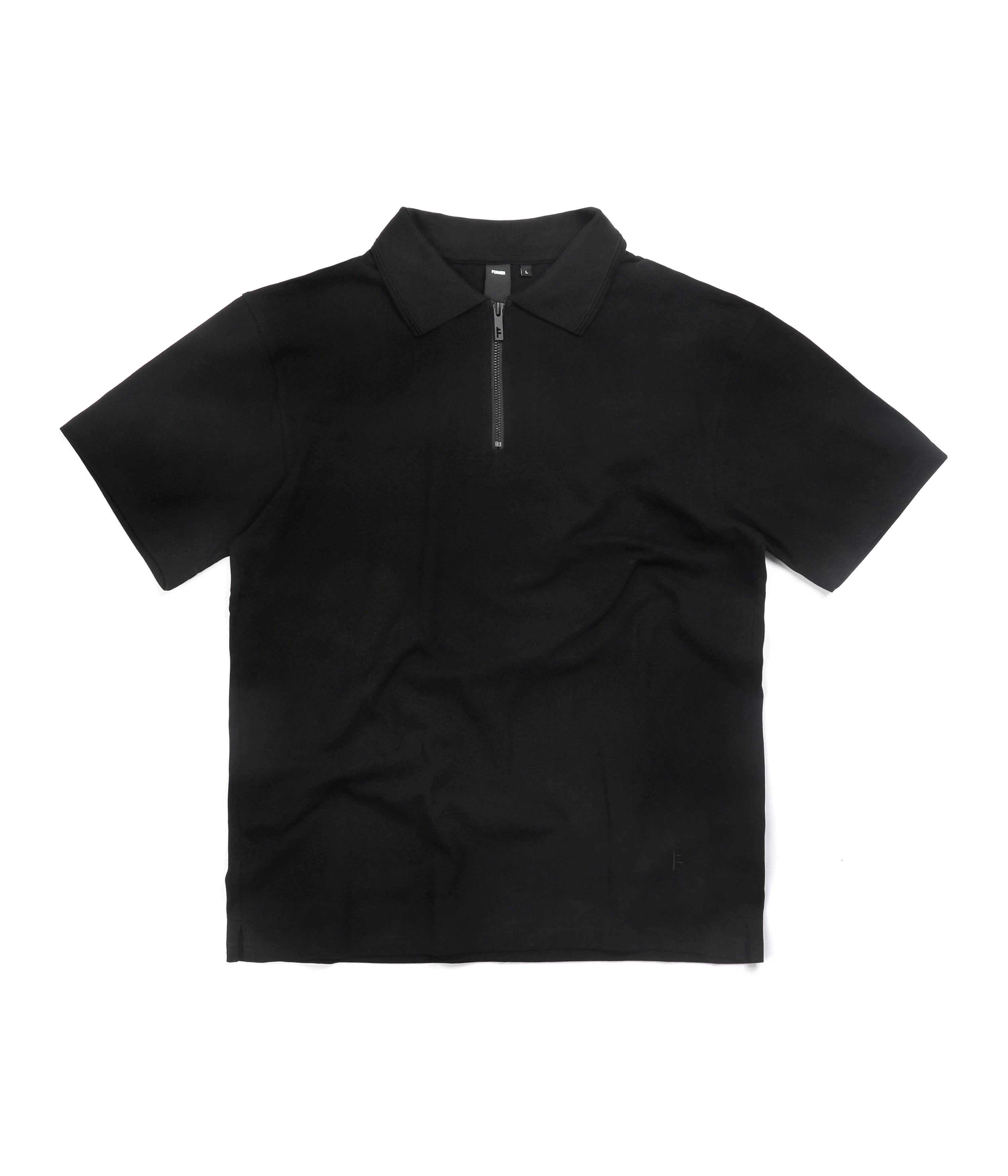 UNIFORM SS BUTTON POLO // BLACK – FORMER MERCHANDISE