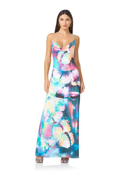 Angelo Maxi Dress - Abstract Butterfly