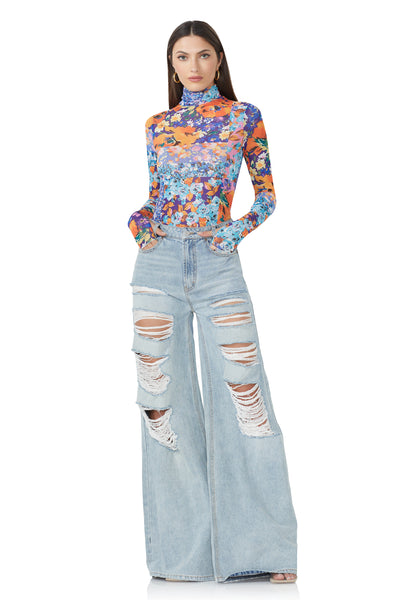 Zadie Top - Floral Collage